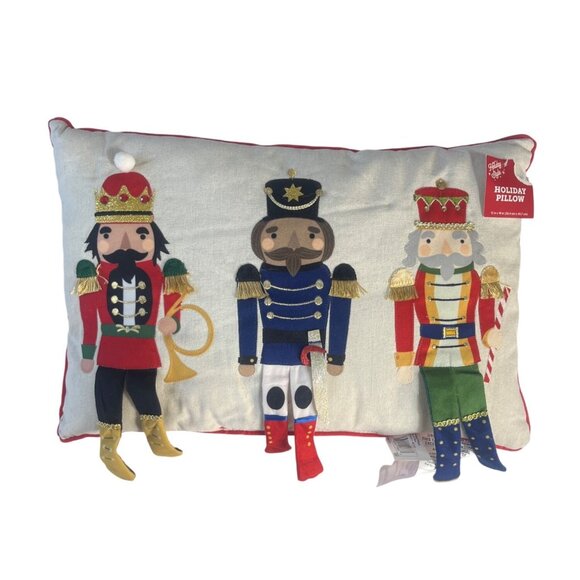 Holiday Style Nutcracker Holiday Pillow 12"x18" - Picture 1 of 8